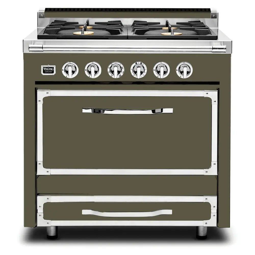Viking Tuscany Series 36 inch Dual Fuel Range with 4 Sealed Burners - TVDR3614B*