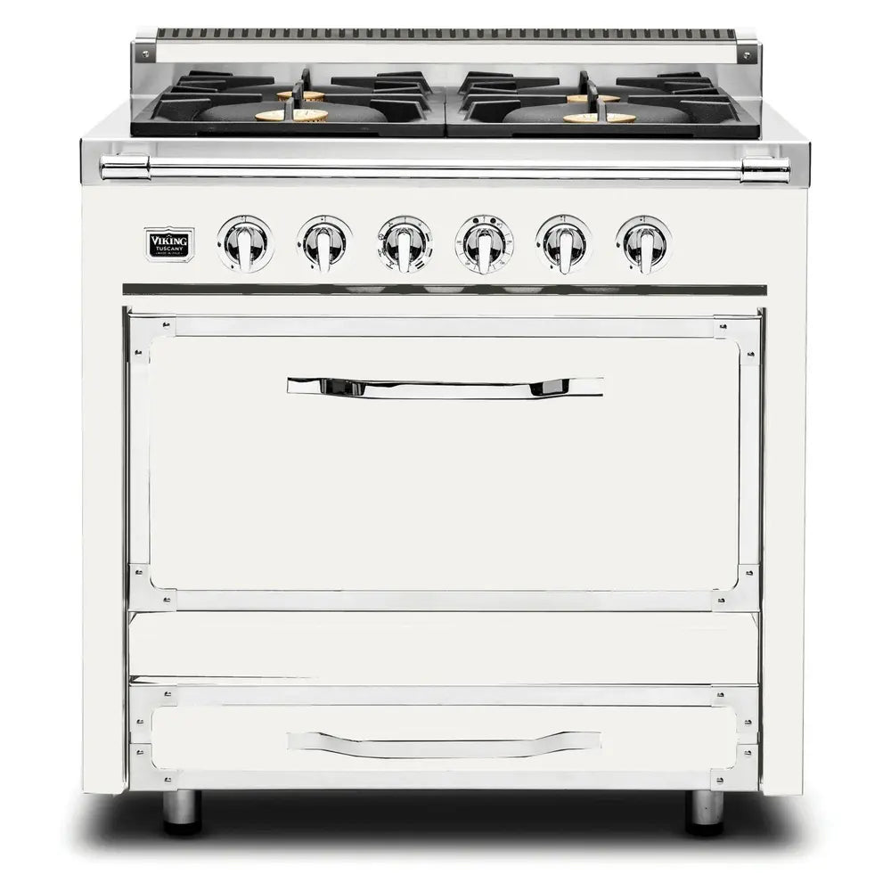 Viking Tuscany Series 36 inch Dual Fuel Range with 4 Sealed Burners - TVDR3614B*