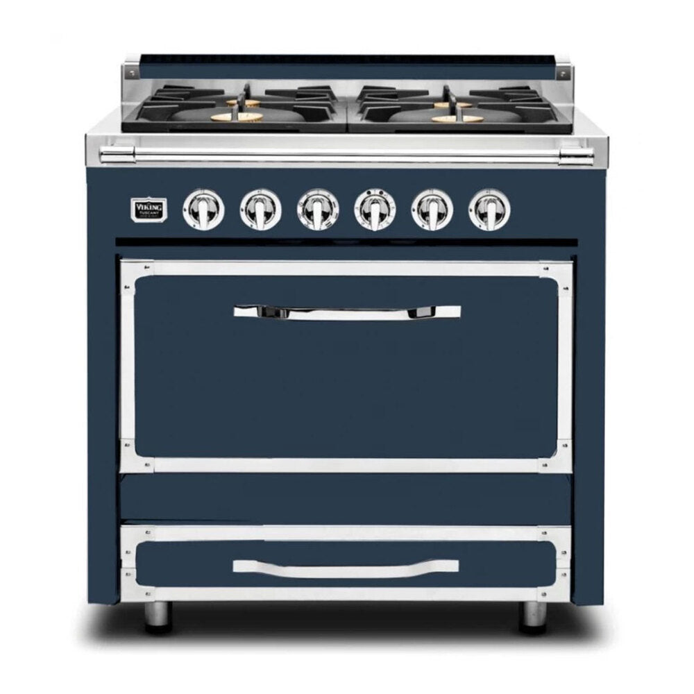 Viking Tuscany Series 36 inch Dual Fuel Range with 4 Sealed Burners - TVDR3614B*