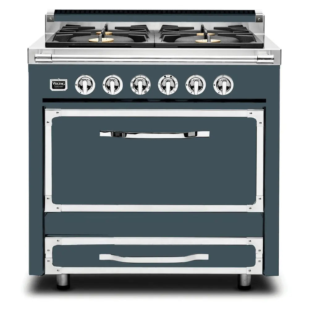Viking Tuscany Series 36 inch Dual Fuel Range with 4 Sealed Burners - TVDR3614B*