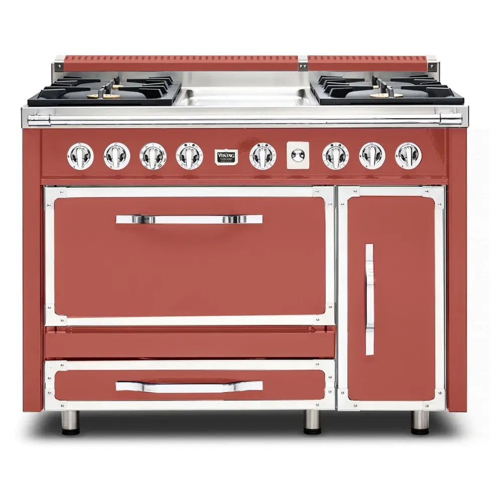 Viking Tuscany Series 48 inch Dual Fuel Range with 4 Sealed Burners and Griddle - TVDR4814G*