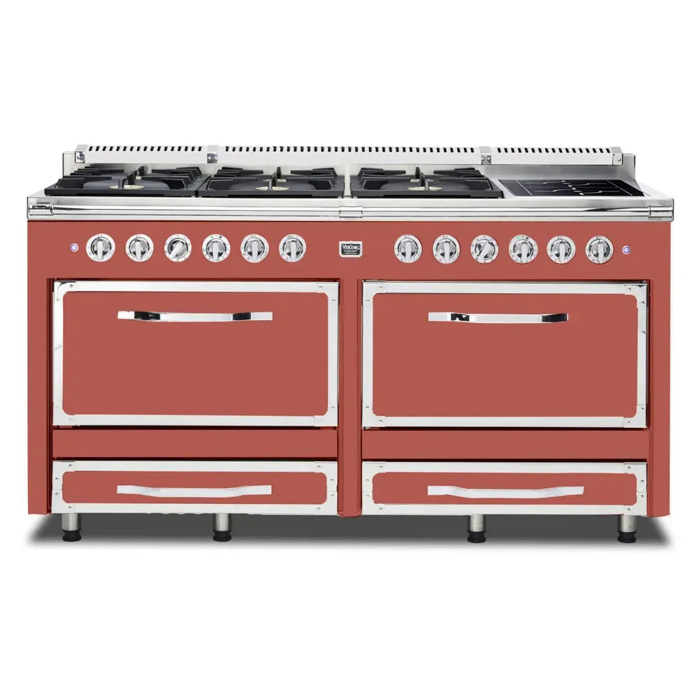 Viking Tuscany Series 66 inch Dual Fuel Range with 8 Sealed Burners and 2 Elements - TVDR6616I*