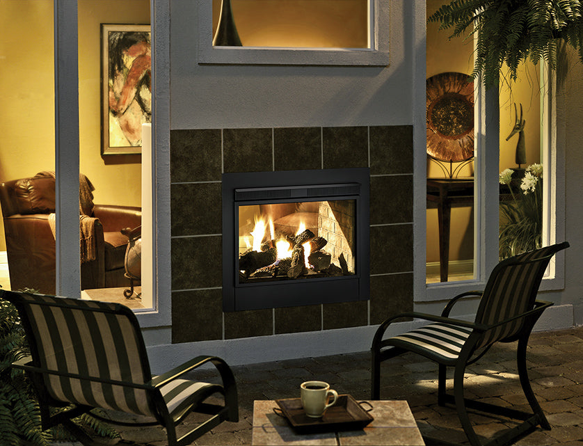 Majestic Twilight 36" Indoor/ Outdoor See-Through Vent-Free Gas Fireplace