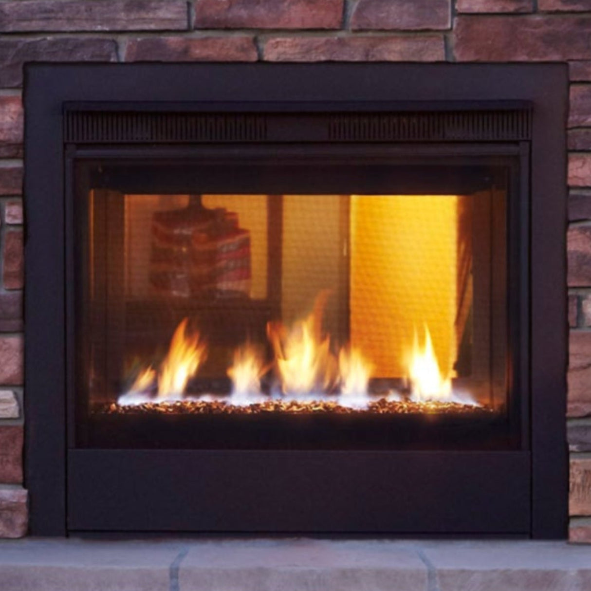 Majestic Twilight 36" Modern Indoor/Outdoor See-Through Gas Fireplace
