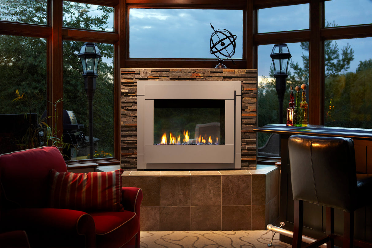 Majestic Twilight 36" Modern Indoor/Outdoor See-Through Gas Fireplace