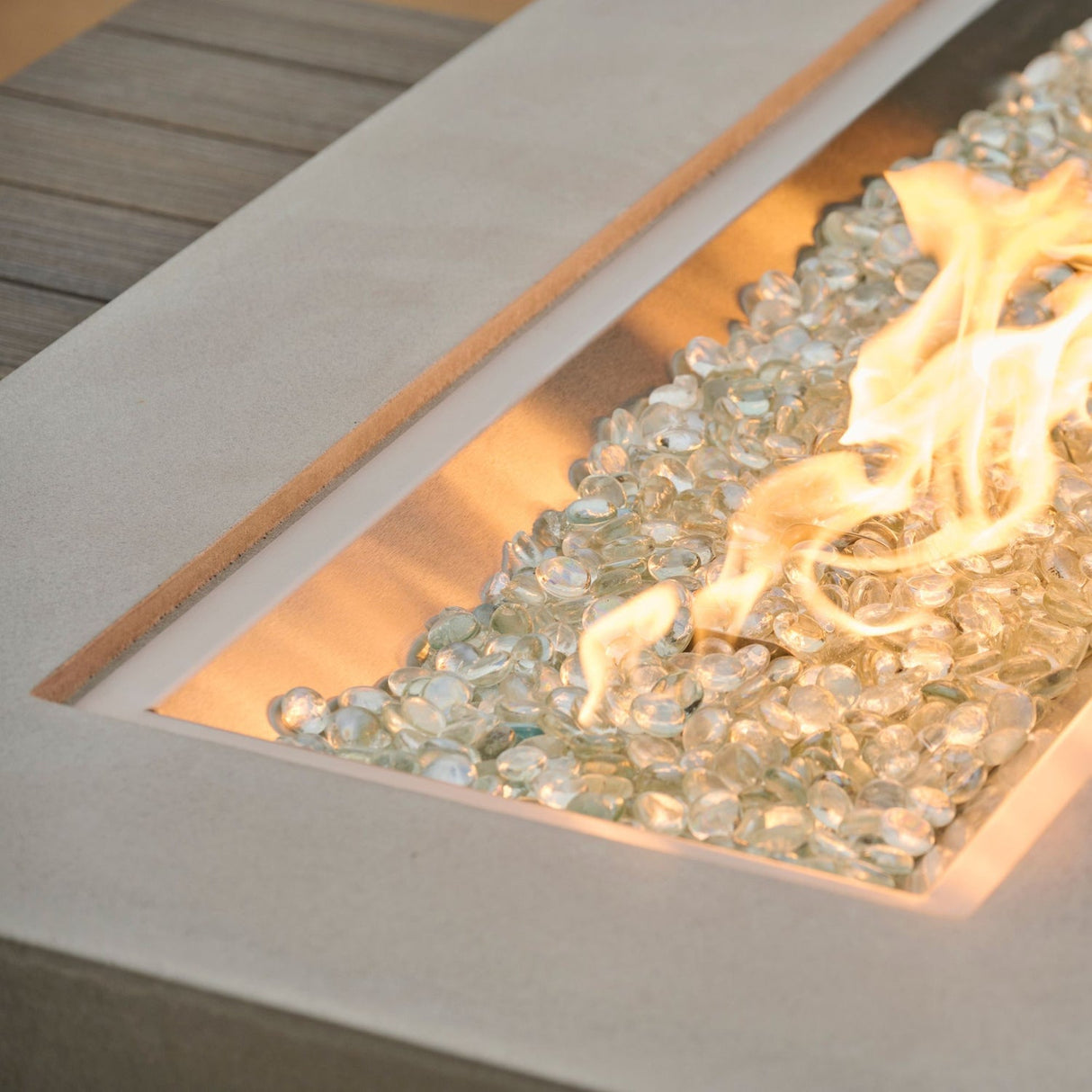 The Outdoor Greatroom Uptown Linear Gas Fire Table - UPT-1242-CGR