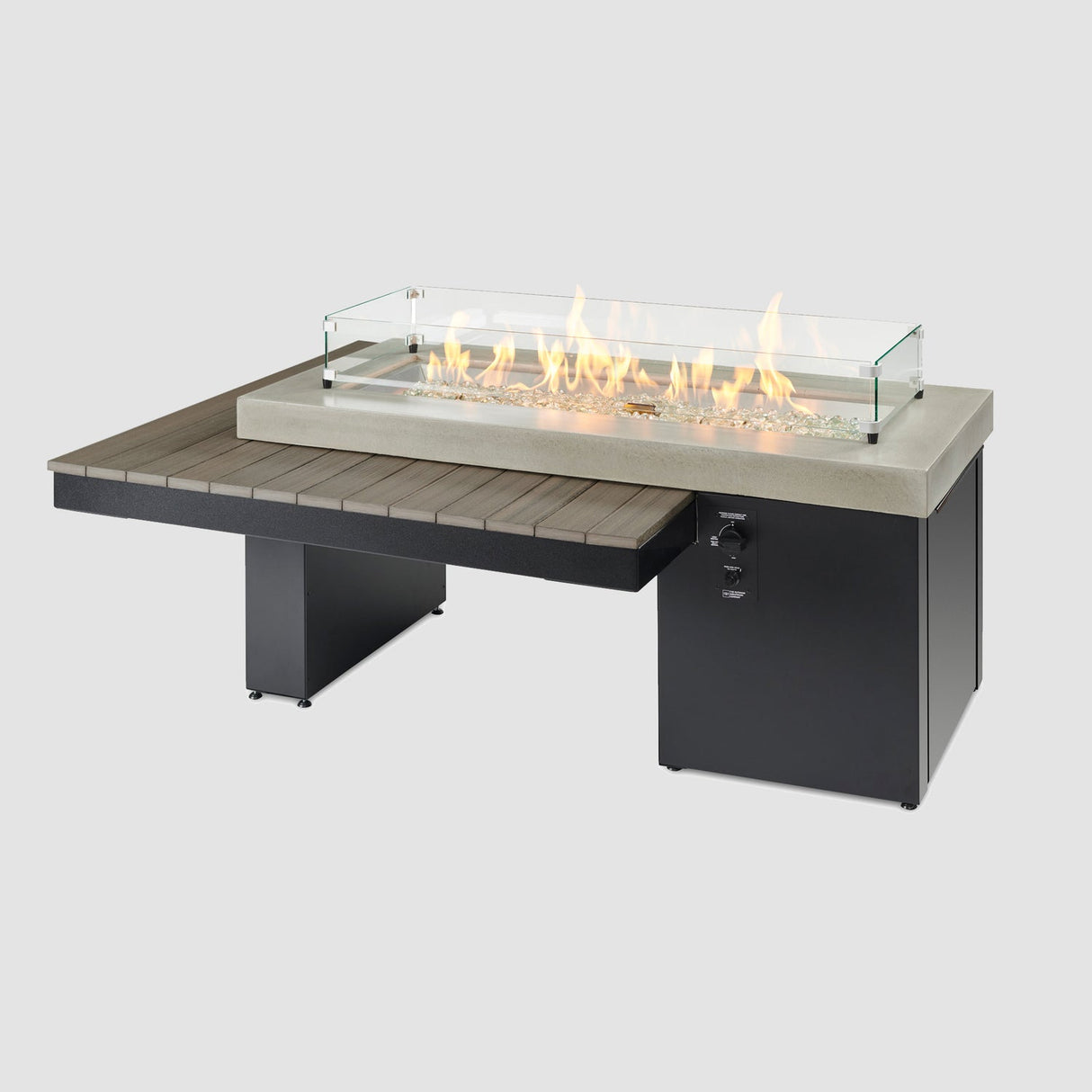 The Outdoor Greatroom Uptown Linear Gas Fire Table - UPT-1242-CGR