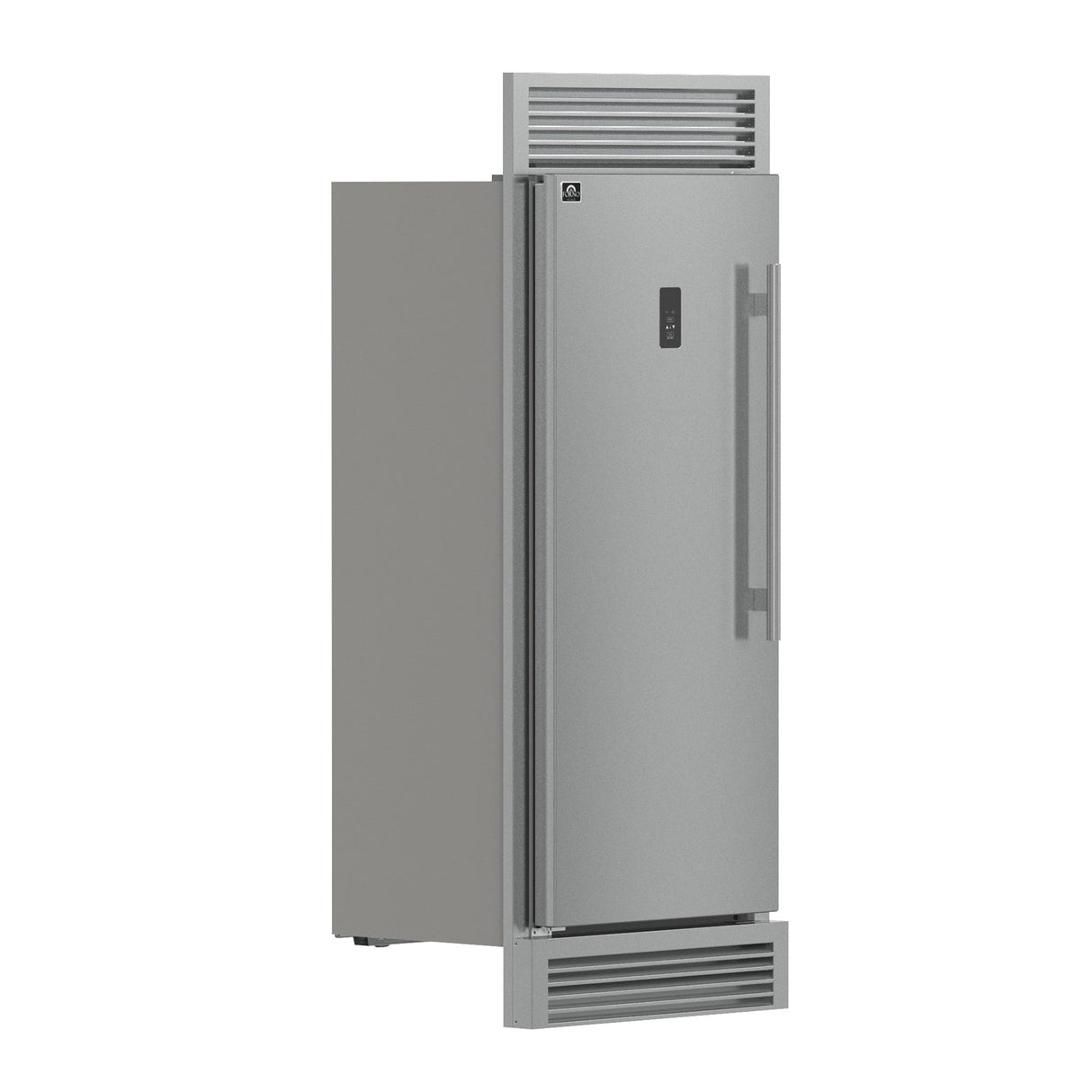 Forno Fortezza 32 Inch Left-Swing Freezer with Standard Trim Grill, Stainless Steel, with Automatic Ice Maker