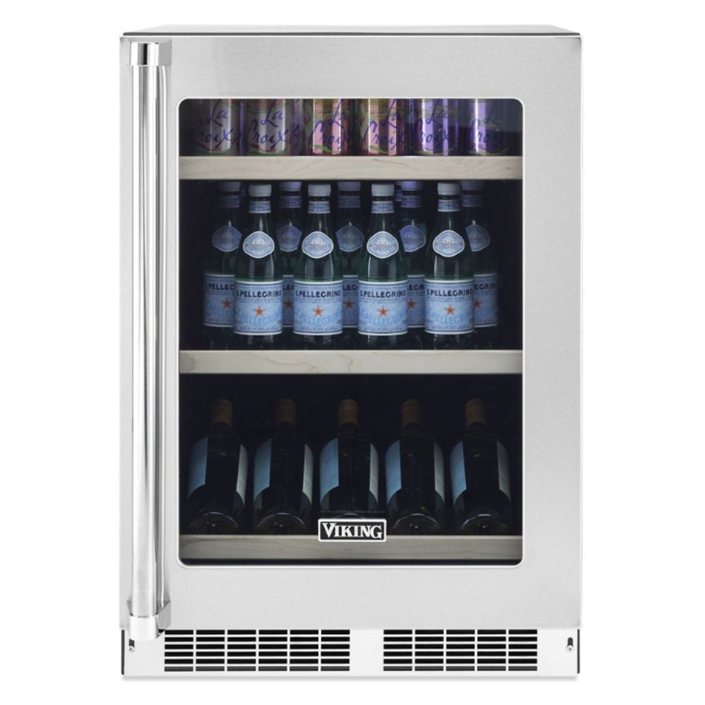 Viking 5 Series 24 inch Undercounter Beverage Center with 5.5 cu. ft. Capacity, in Stainless Steel - VBUI5241GSS