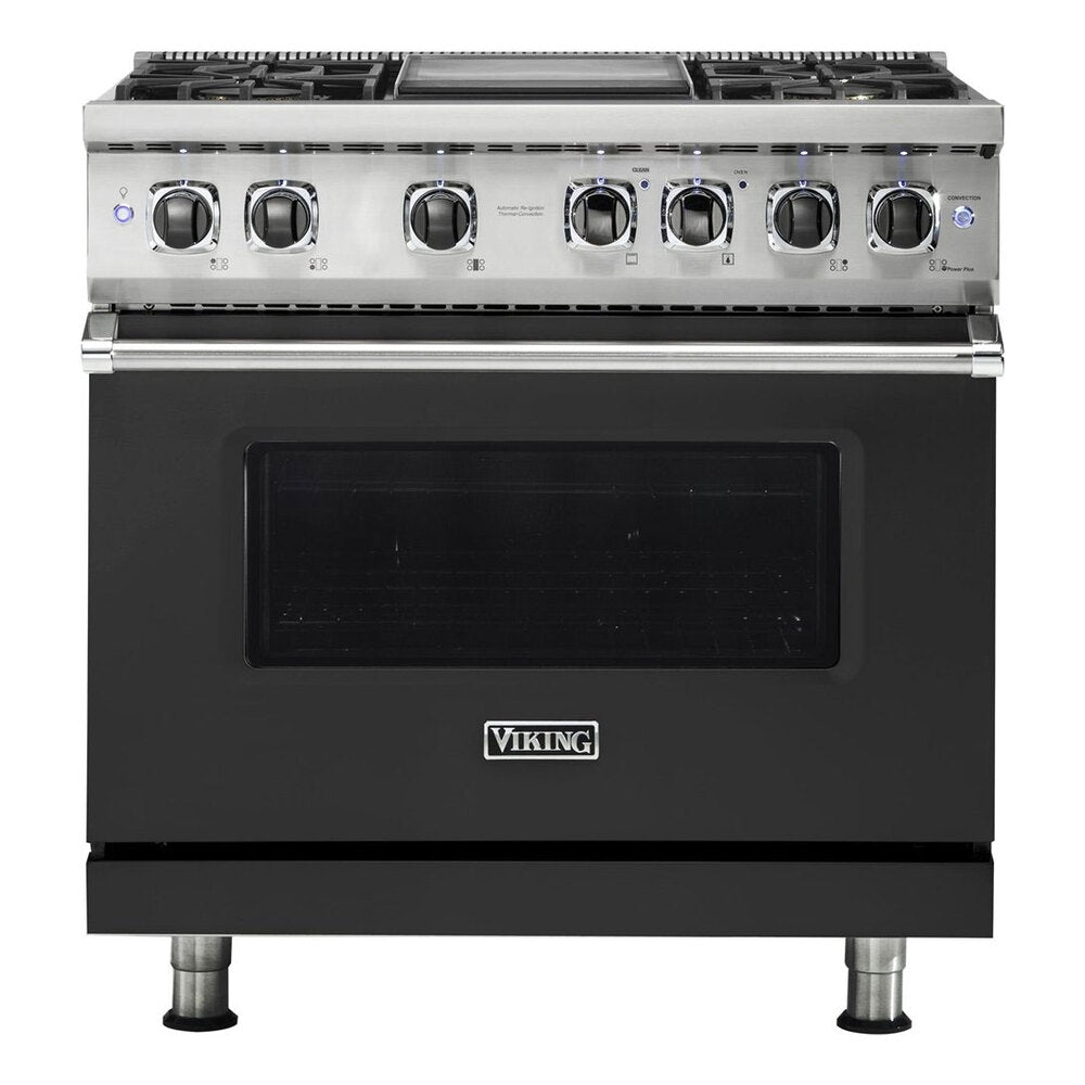 Viking 5 Series 36 inch Dual Fuel Range with 4 Sealed Burners and Griddle - VDR5364G*