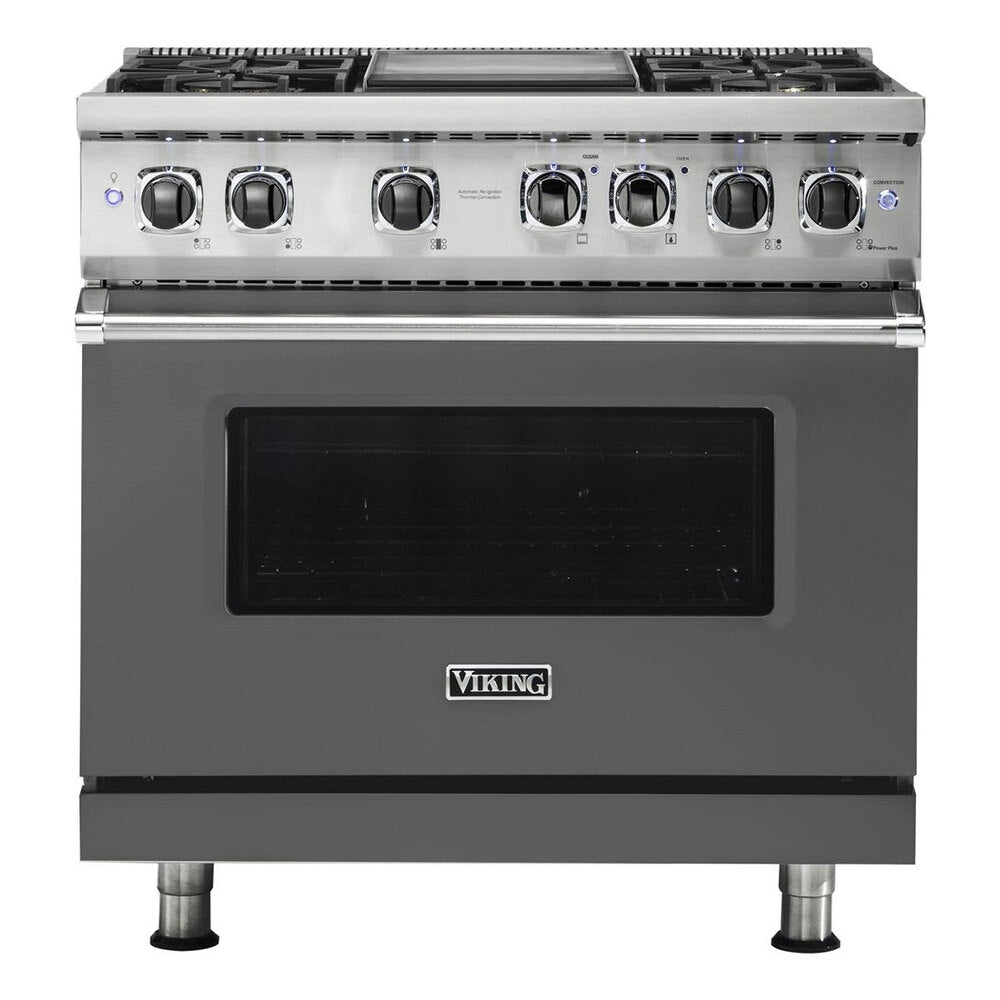 Viking 5 Series 36 inch Dual Fuel Range with 4 Sealed Burners and Griddle - VDR5364G*