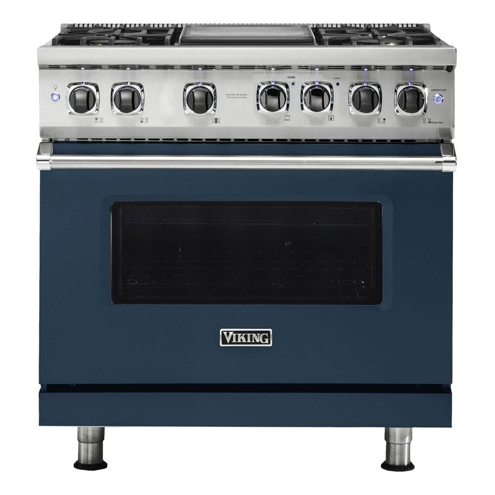 Viking 5 Series 36 inch Dual Fuel Range with 4 Sealed Burners and Griddle - VDR5364G*
