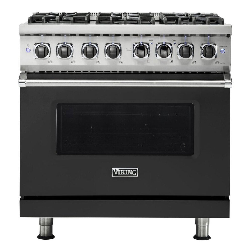 Viking 5 Series 36 inch Dual Fuel Range with 6 Sealed Burners and Self Clean - VDR5366B*