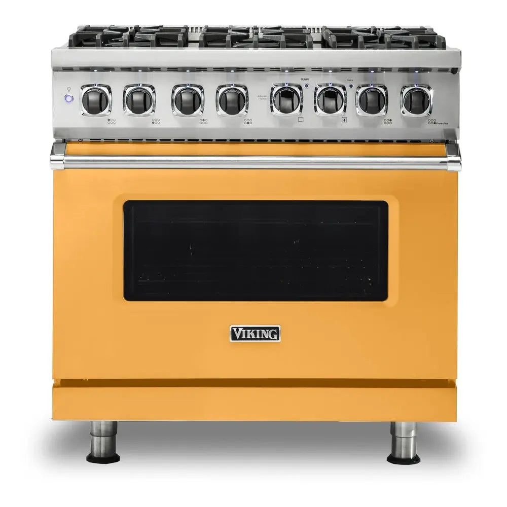 Viking 5 Series 36 inch Dual Fuel Range with 6 Sealed Burners and Self Clean - VDR5366B*