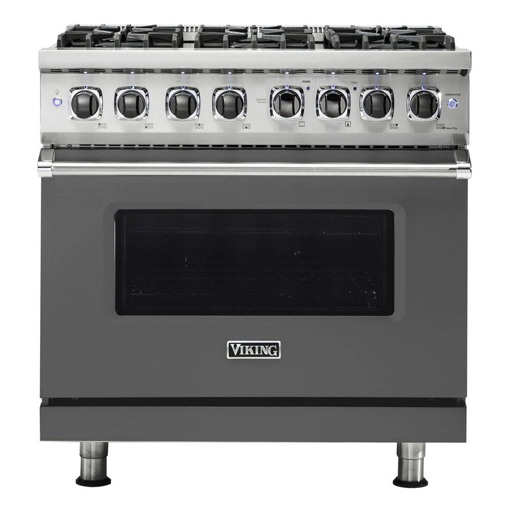 Viking 5 Series 36 inch Dual Fuel Range with 6 Sealed Burners and Self Clean - VDR5366B*