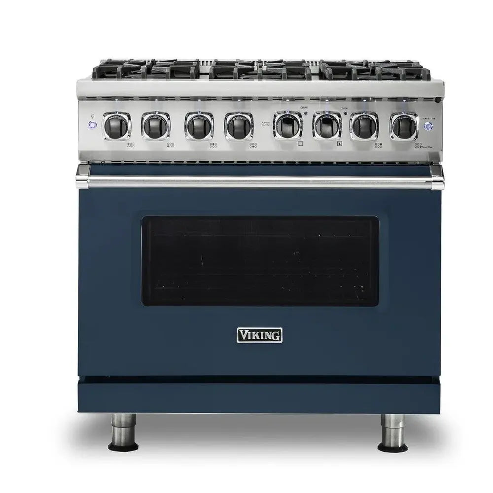 Viking 5 Series 36 inch Dual Fuel Range with 6 Sealed Burners and Self Clean - VDR5366B*