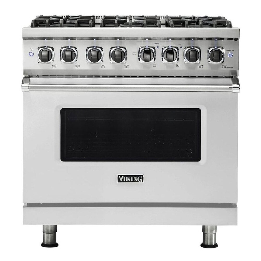 Viking 5 Series 36 inch Dual Fuel Range with 6 Sealed Burners and Self Clean - VDR5366B*