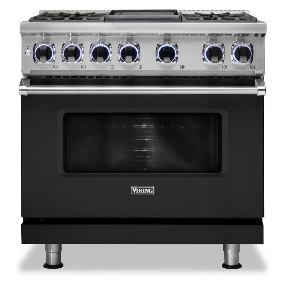 Viking 7 Series 36 inch Dual Fuel Range with 4 Sealed Burners and Griddle - VDR73624G*