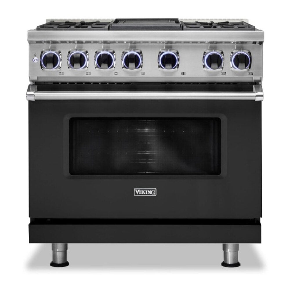 Viking 7 Series 36 inch Dual Fuel Range with 4 Sealed Burners and Griddle - VDR73624G*