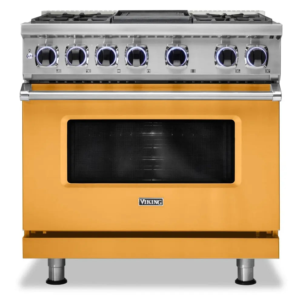 Viking 7 Series 36 inch Dual Fuel Range with 4 Sealed Burners and Griddle - VDR73624G*