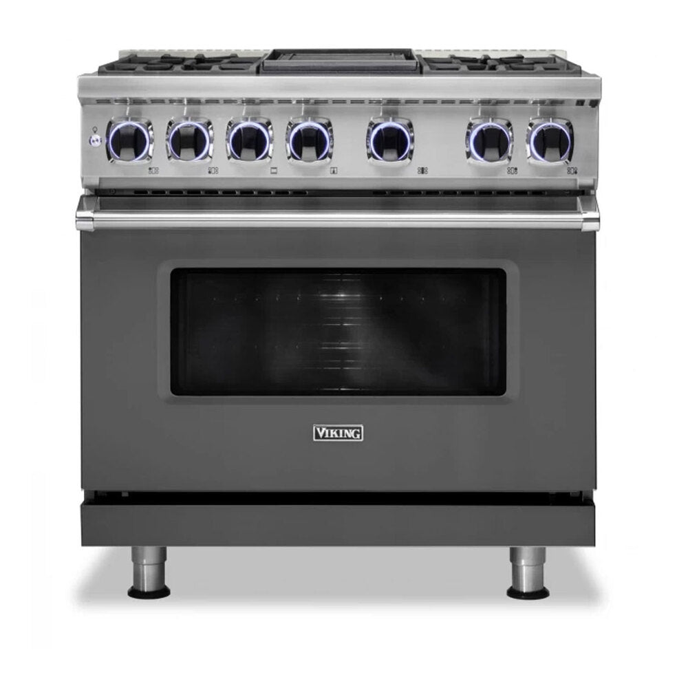 Viking 7 Series 36 inch Dual Fuel Range with 4 Sealed Burners and Griddle - VDR73624G*