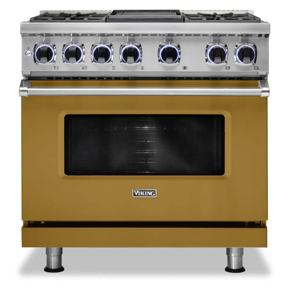 Viking 7 Series 36 inch Dual Fuel Range with 4 Sealed Burners and Griddle - VDR73624G*