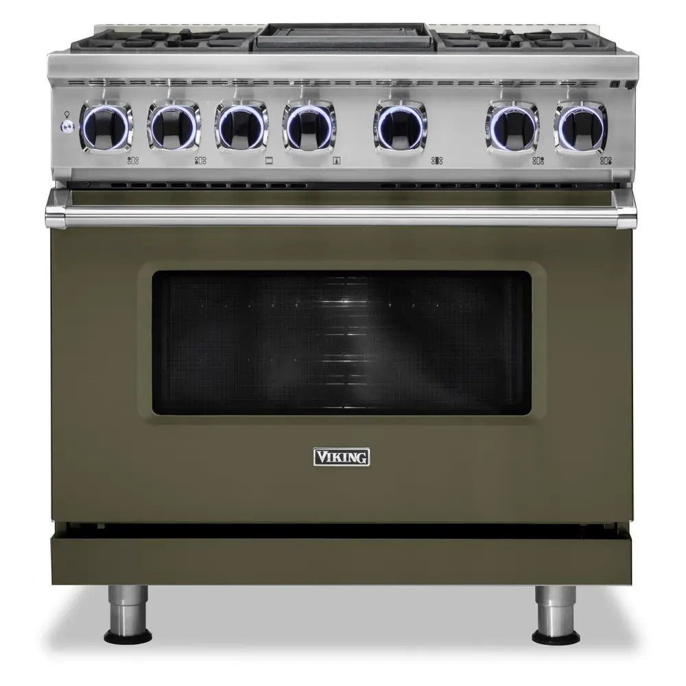 Viking 7 Series 36 inch Dual Fuel Range with 4 Sealed Burners and Griddle - VDR73624G*
