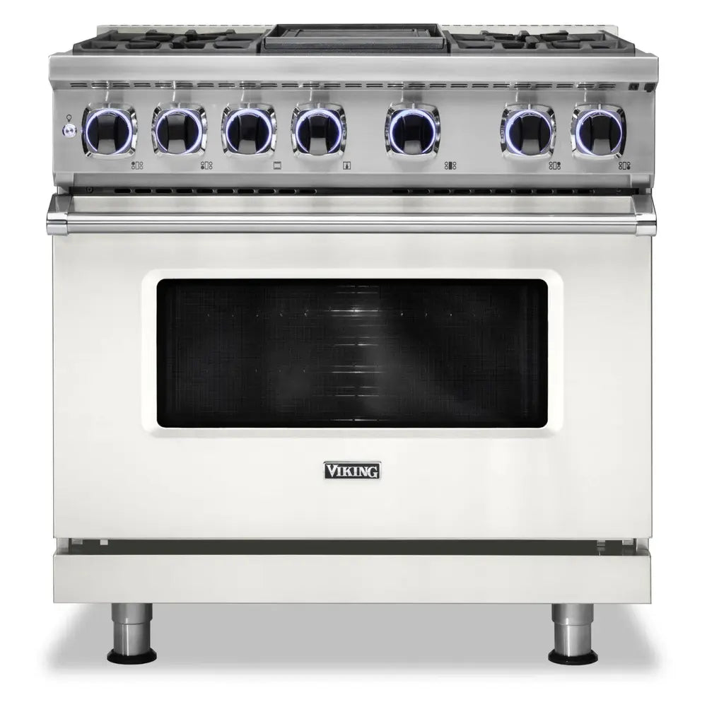 Viking 7 Series 36 inch Dual Fuel Range with 4 Sealed Burners and Griddle - VDR73624G*