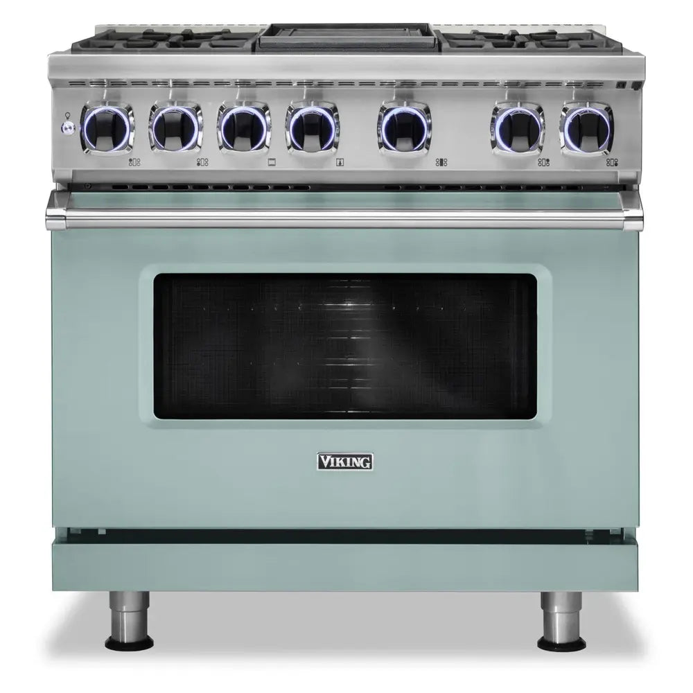 Viking 7 Series 36 inch Dual Fuel Range with 4 Sealed Burners and Griddle - VDR73624G*