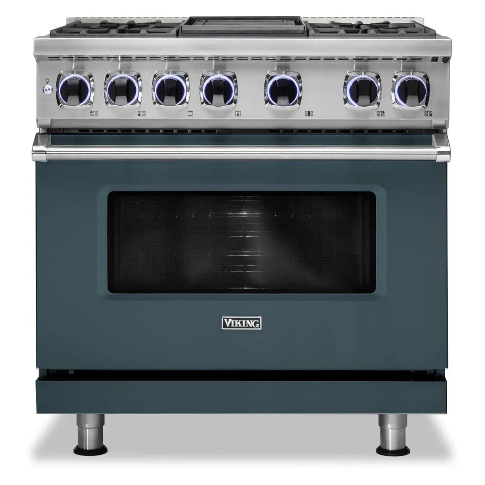 Viking 7 Series 36 inch Dual Fuel Range with 4 Sealed Burners and Griddle - VDR73624G*
