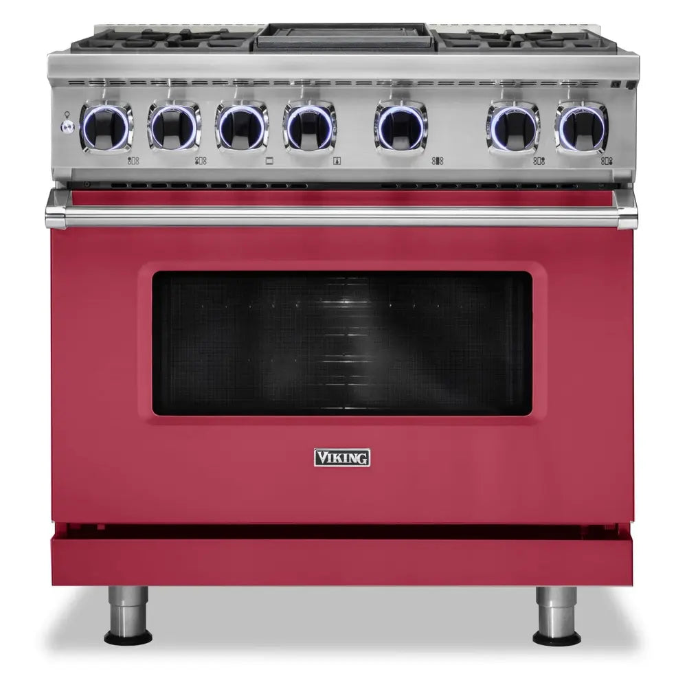 Viking 7 Series 36 inch Dual Fuel Range with 4 Sealed Burners and Griddle - VDR73624G*