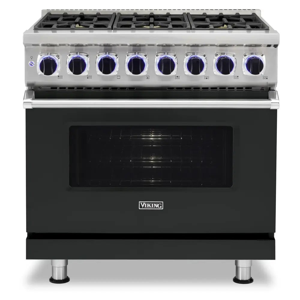 Viking 7 Series 36 inch Dual Fuel Range with 6 Sealed Burners - VDR73626B*