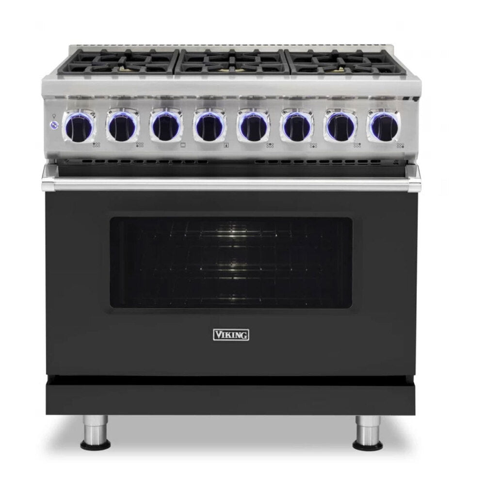 Viking 7 Series 36 inch Dual Fuel Range with 6 Sealed Burners - VDR73626B*