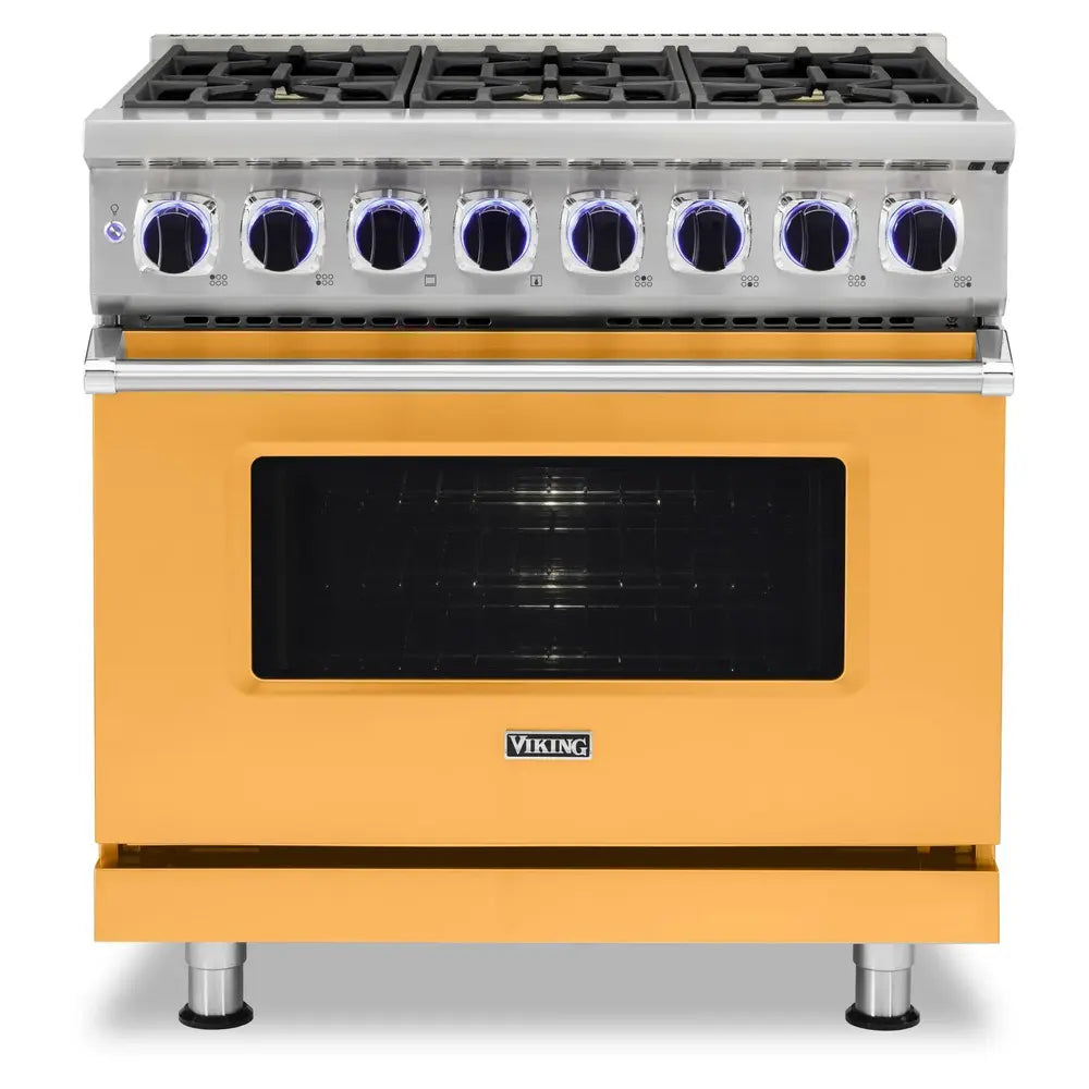 Viking 7 Series 36 inch Dual Fuel Range with 6 Sealed Burners - VDR73626B*