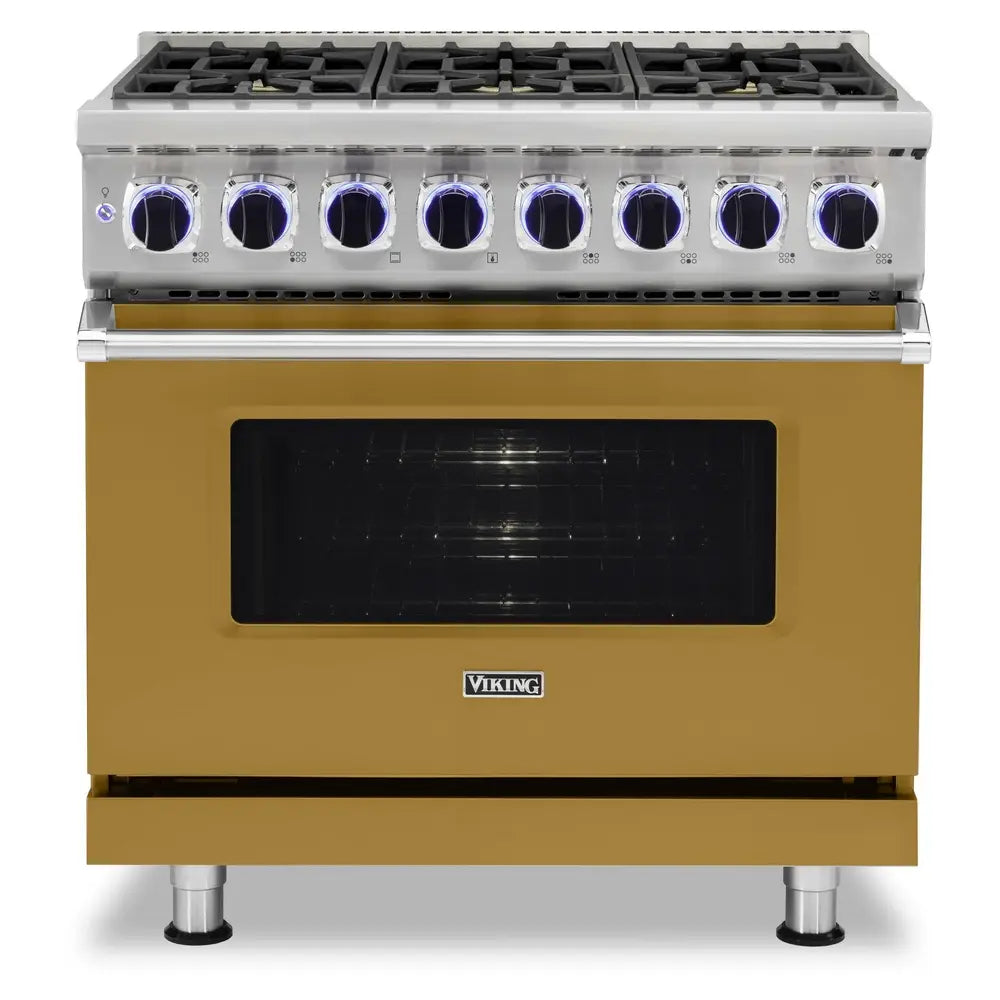Viking 7 Series 36 inch Dual Fuel Range with 6 Sealed Burners - VDR73626B*