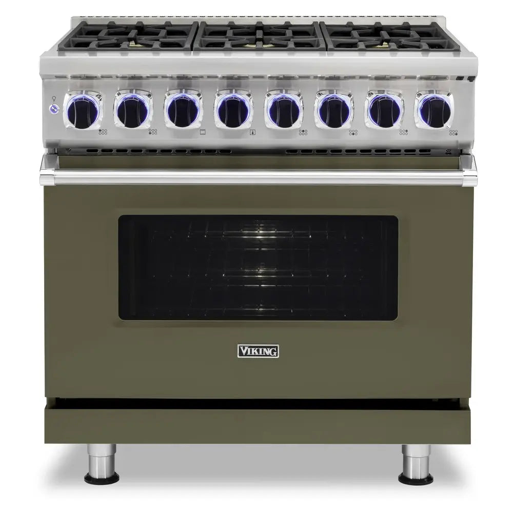 Viking 7 Series 36 inch Dual Fuel Range with 6 Sealed Burners - VDR73626B*