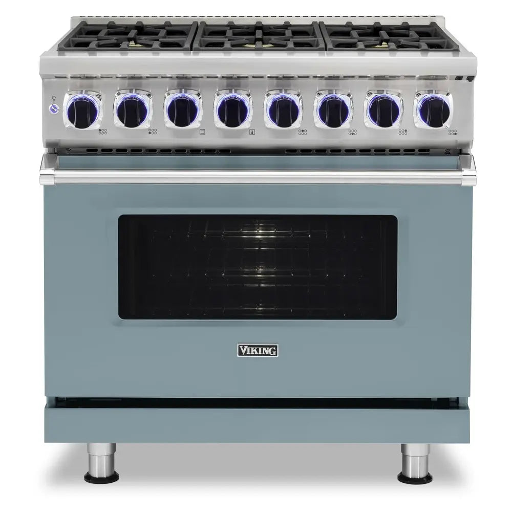 Viking 7 Series 36 inch Dual Fuel Range with 6 Sealed Burners - VDR73626B*