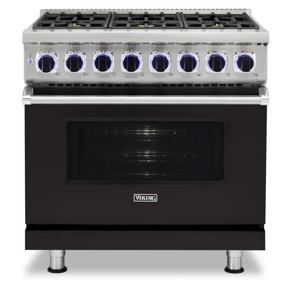 Viking 7 Series 36 inch Dual Fuel Range with 6 Sealed Burners - VDR73626B*