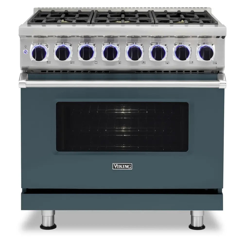 Viking 7 Series 36 inch Dual Fuel Range with 6 Sealed Burners - VDR73626B*