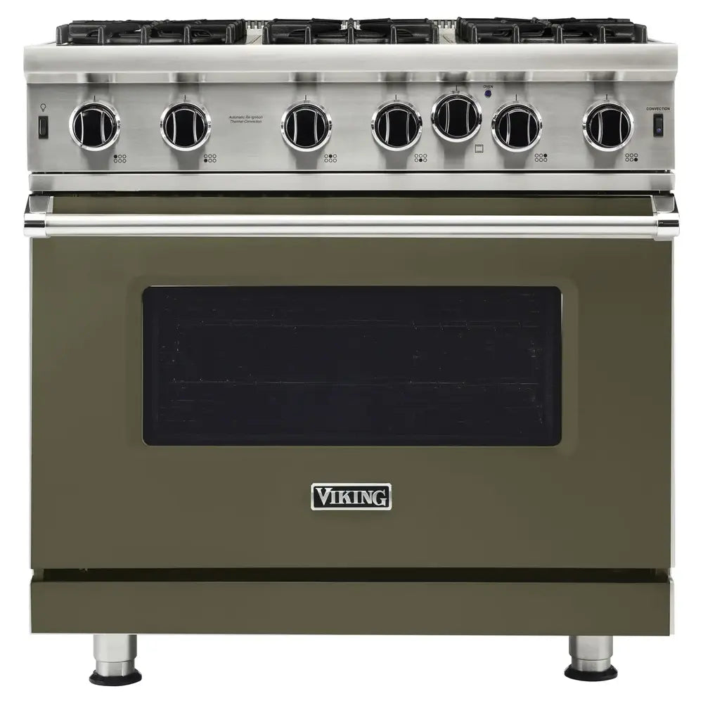 Viking 5 Series 36 inch Open Burner Gas Range - VGIC53626B*