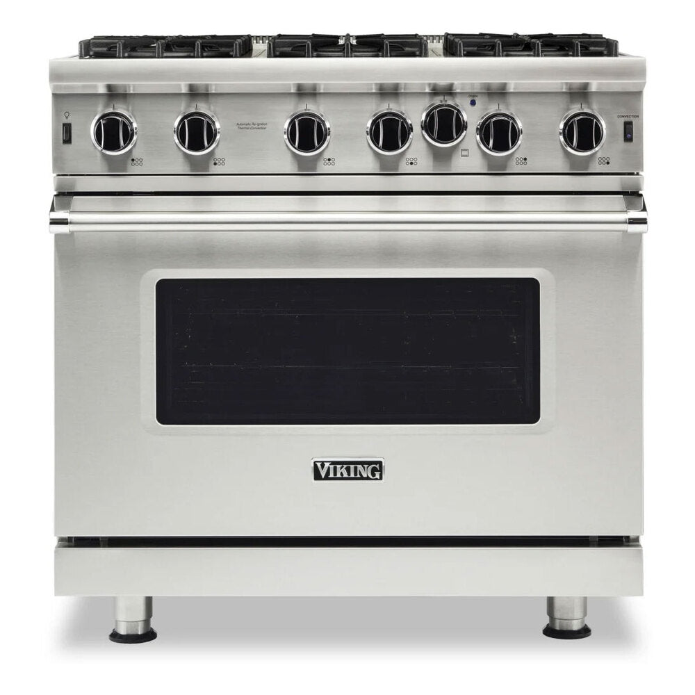 Viking 5 Series 36 inch Open Burner Gas Range - VGIC53626B*