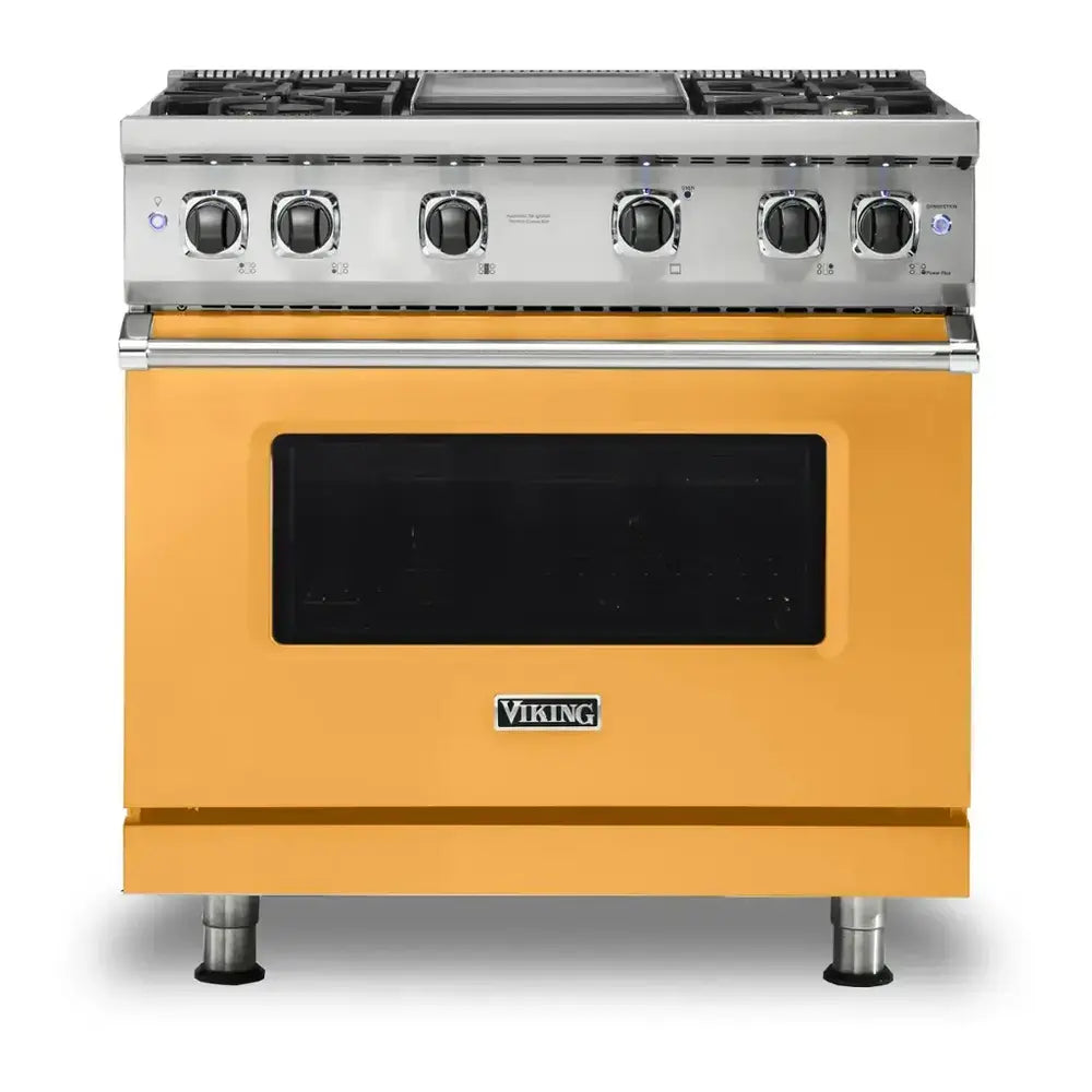 Viking 5 Series 36 inch Sealed Burner Gas Range with 4 Burners and Griddle - VGR5364G*