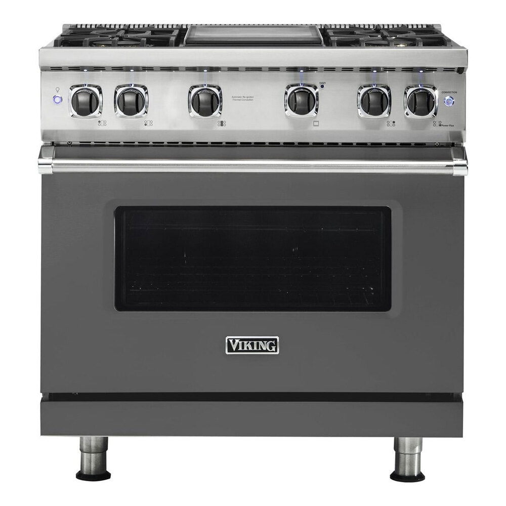 Viking 5 Series 36 inch Sealed Burner Gas Range with 4 Burners and Griddle - VGR5364G*