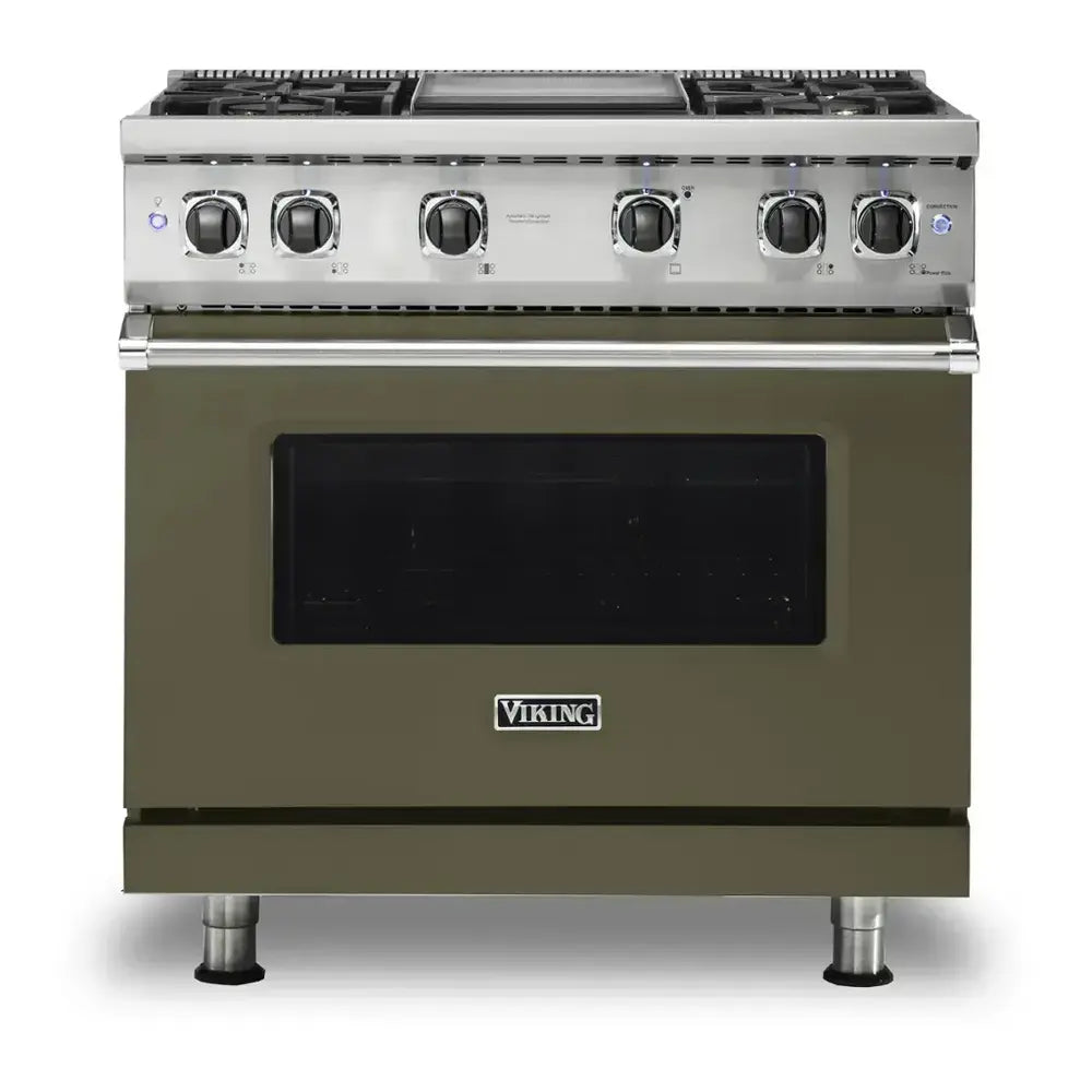 Viking 5 Series 36 inch Sealed Burner Gas Range with 4 Burners and Griddle - VGR5364G*