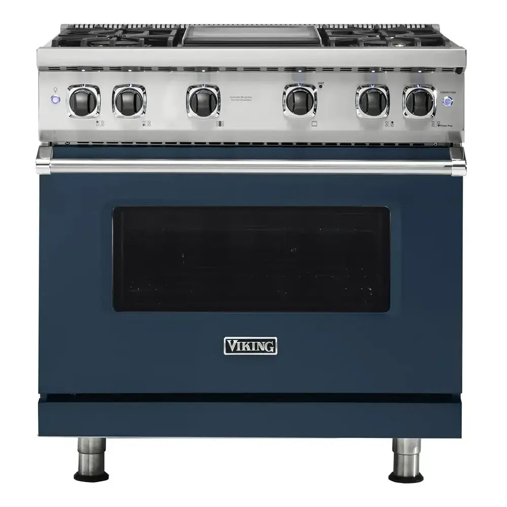 Viking 5 Series 36 inch Sealed Burner Gas Range with 4 Burners and Griddle - VGR5364G*