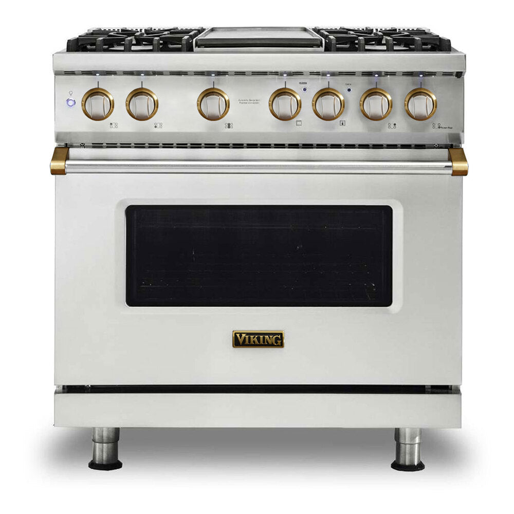 Viking 5 Series 36 inch Sealed Burner Gas Range with 4 Burners and Griddle - VGR5364G*