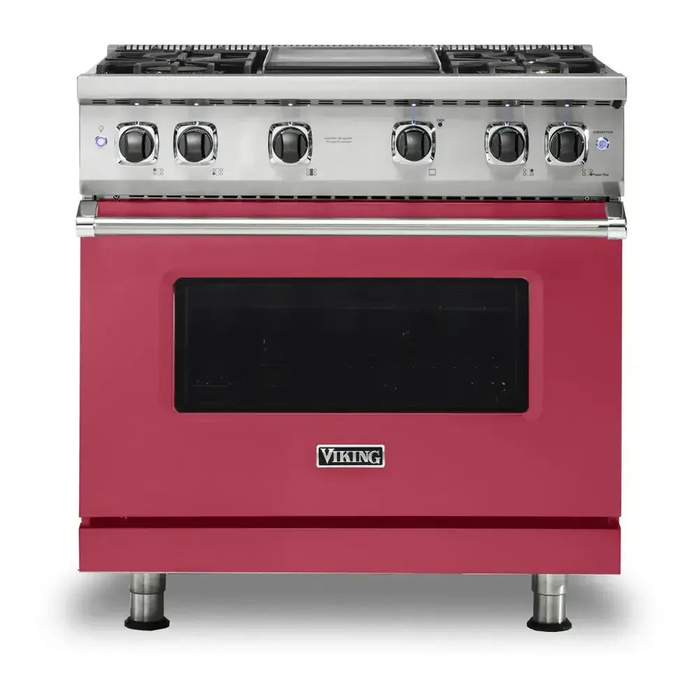 Viking 5 Series 36 inch Sealed Burner Gas Range with 4 Burners and Griddle - VGR5364G*