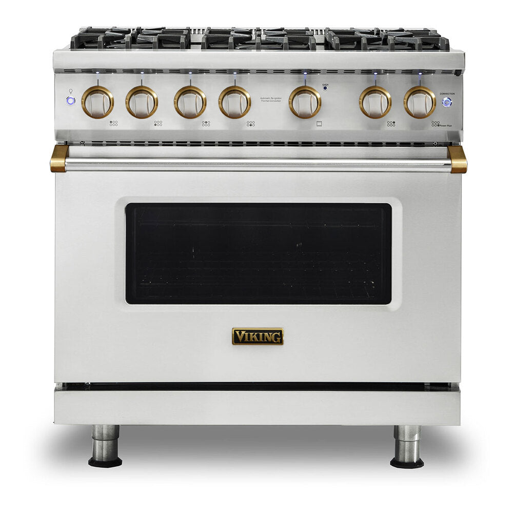 Viking 5 Series 36 inch Sealed Burner Gas Range with 6 Burners - VGR5366B*