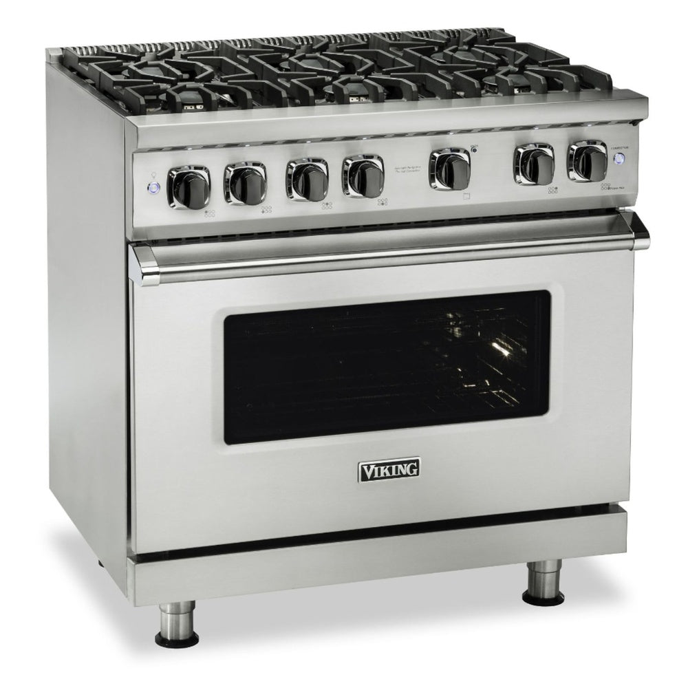 Viking 5 Series 36 inch Sealed Burner Gas Range with 6 Burners - VGR5366B*