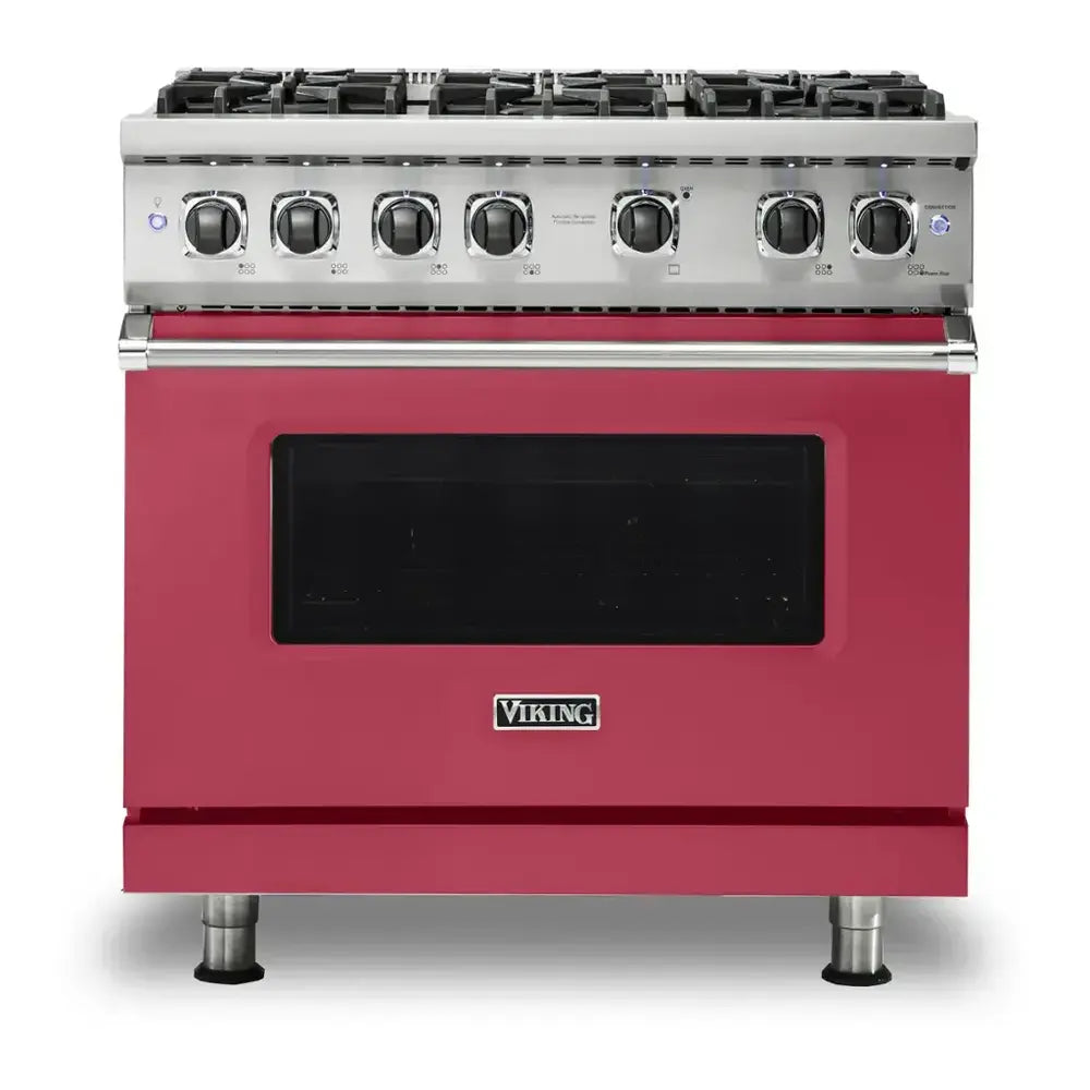 Viking 5 Series 36 inch Sealed Burner Gas Range with 6 Burners - VGR5366B*